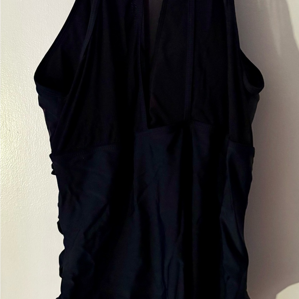 Elegant Black One-Piece Swimsuit With Cover-Up